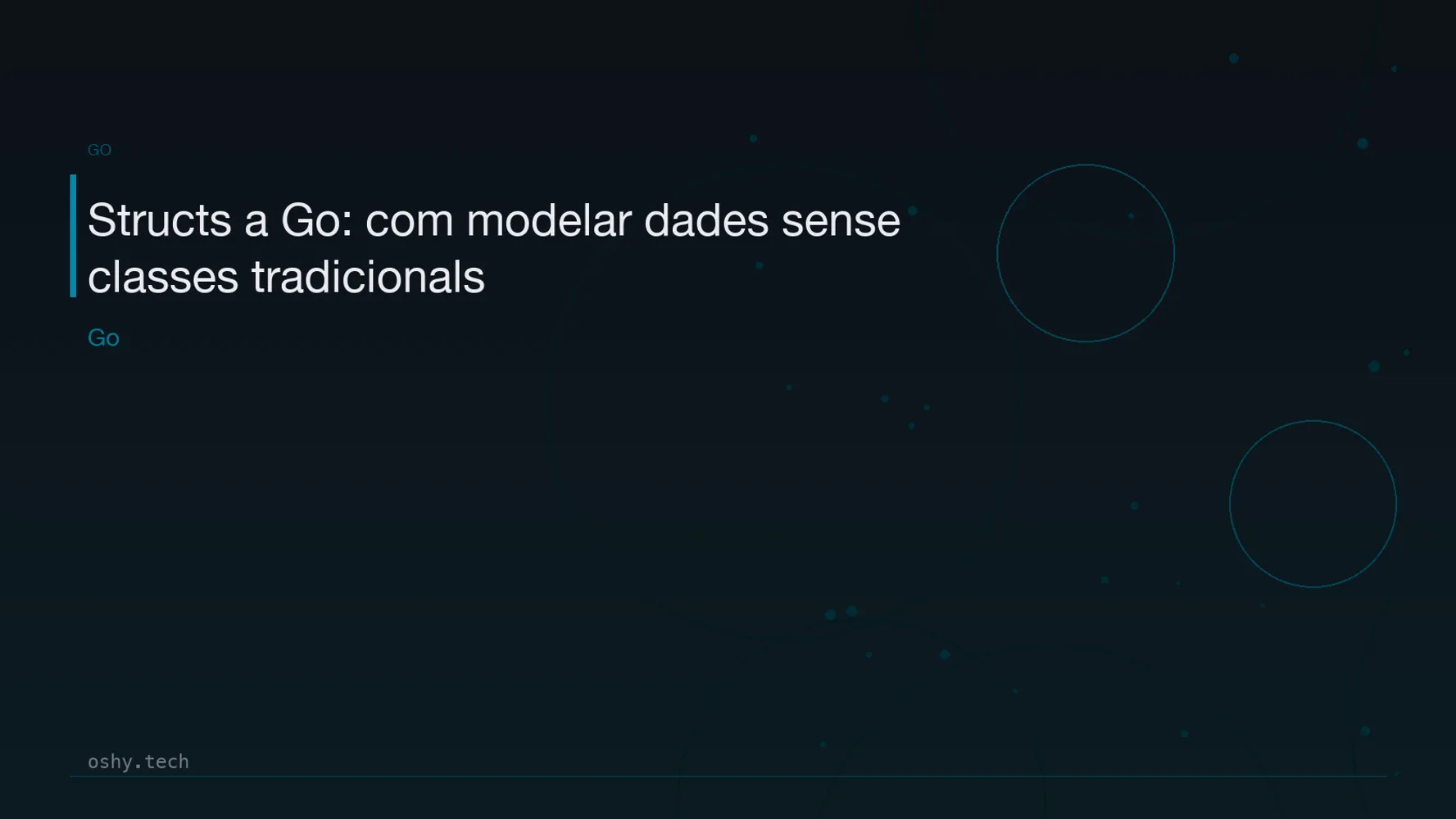 Cover for Structs a Go: com modelar dades sense classes tradicionals