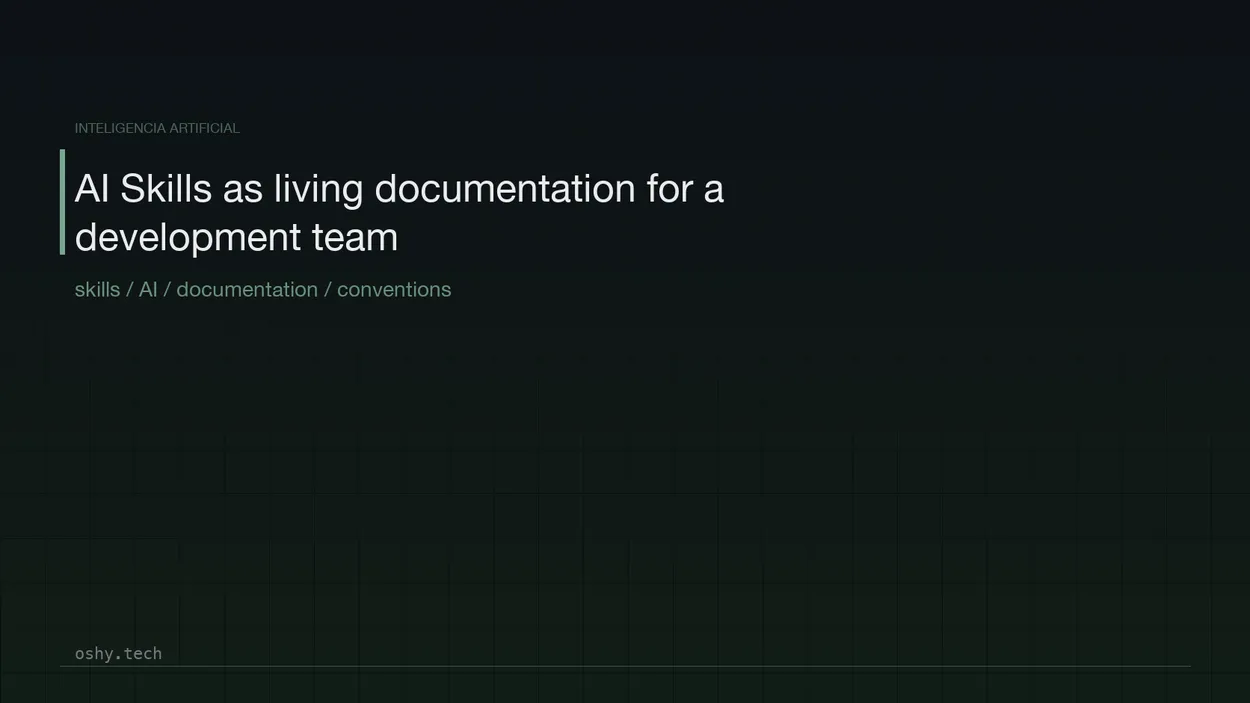 Cover for AI Skills as living documentation for a development team