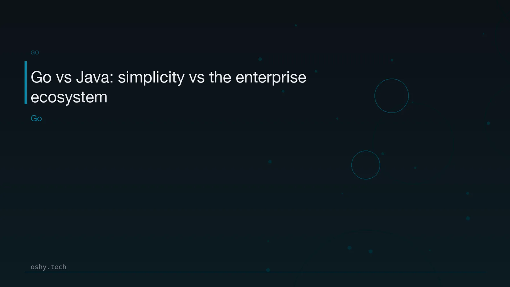 Cover for Go vs Java: simplicity vs the enterprise ecosystem
