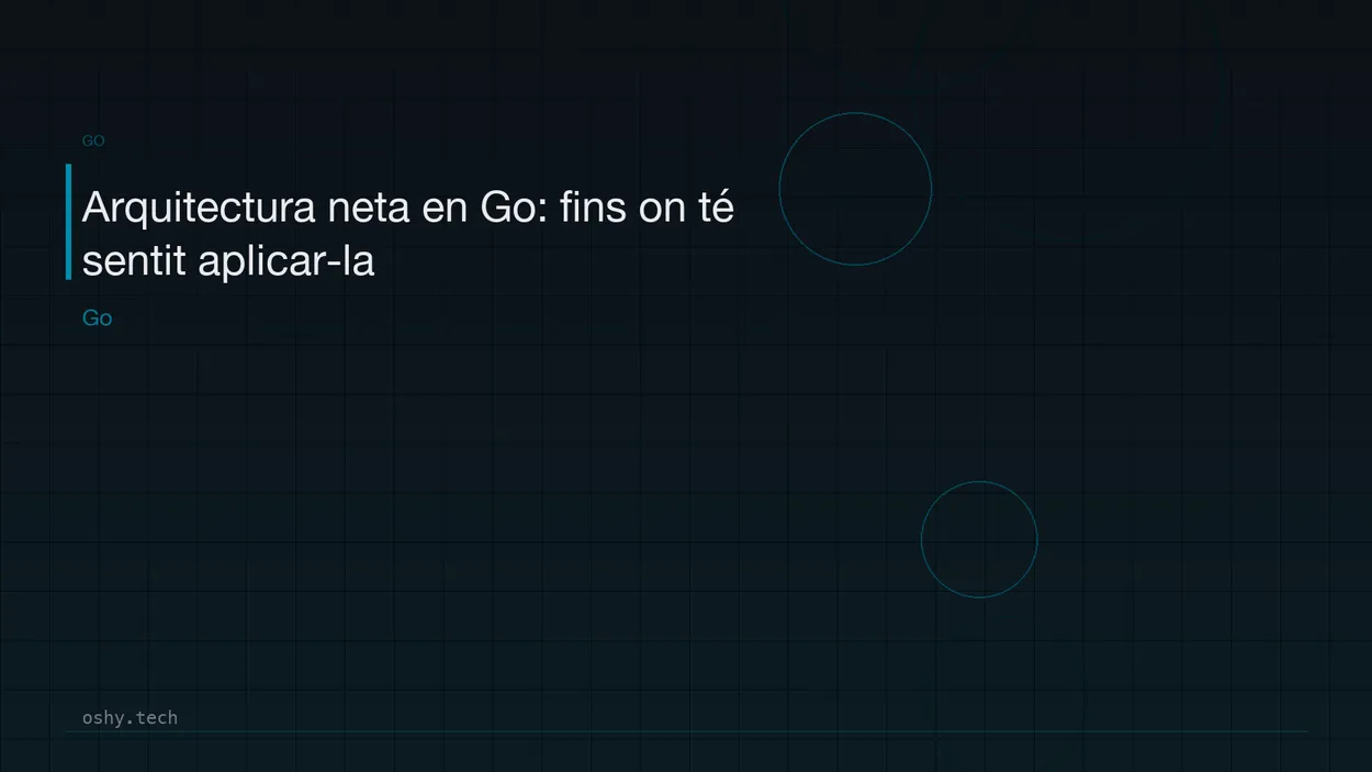 Cover for Arquitectura neta en Go: fins on té sentit aplicar-la