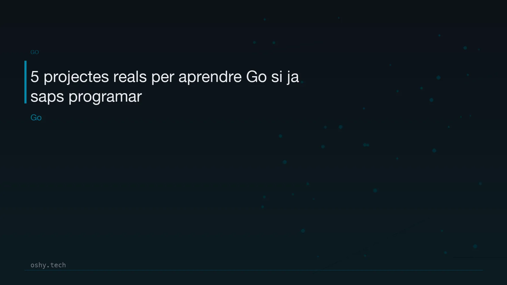 Cover for 5 projectes reals per aprendre Go si ja saps programar