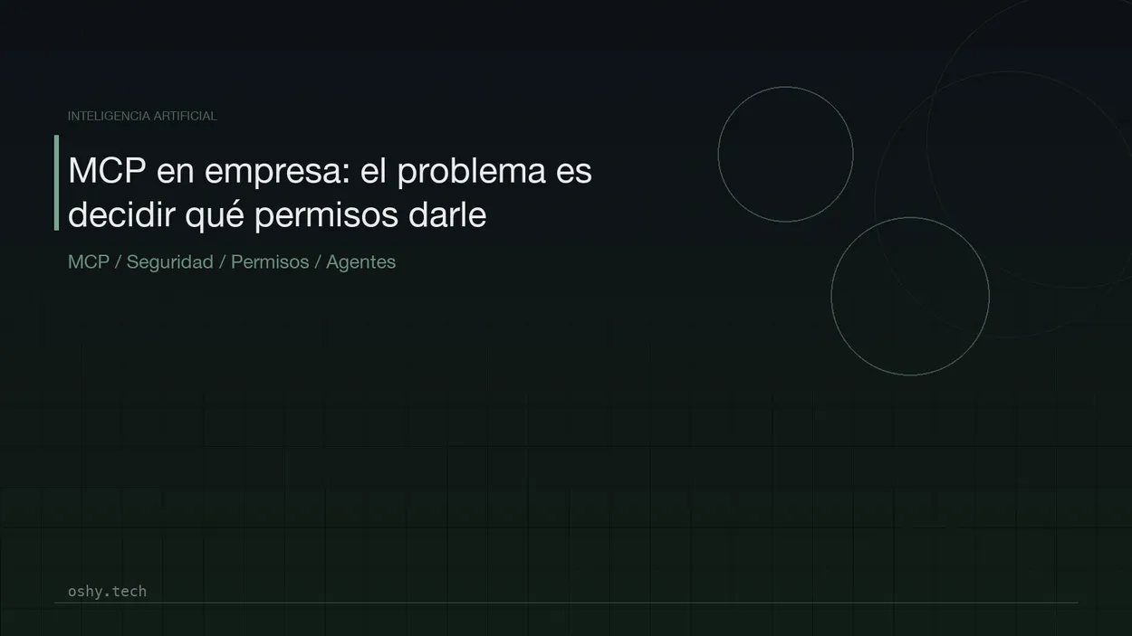 Cover for MCP en una empresa: el problema no es conectarlo, es decidir qué permisos darle