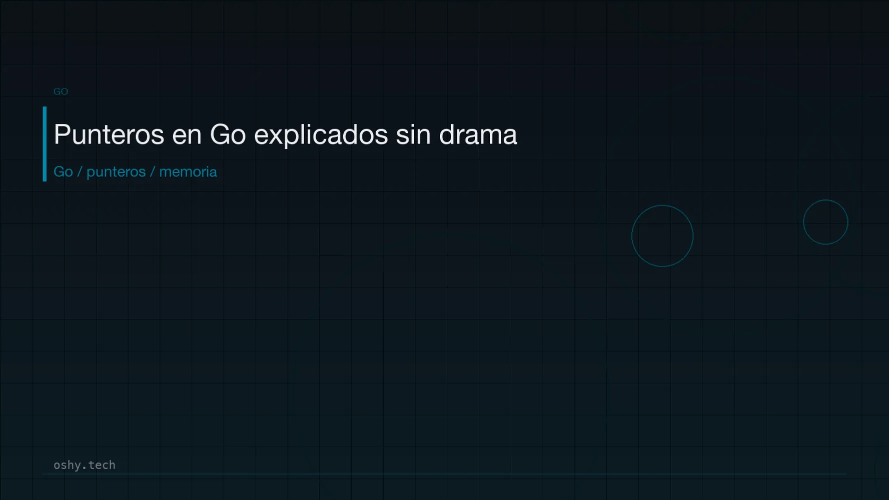 Cover for Punteros en Go explicados sin drama