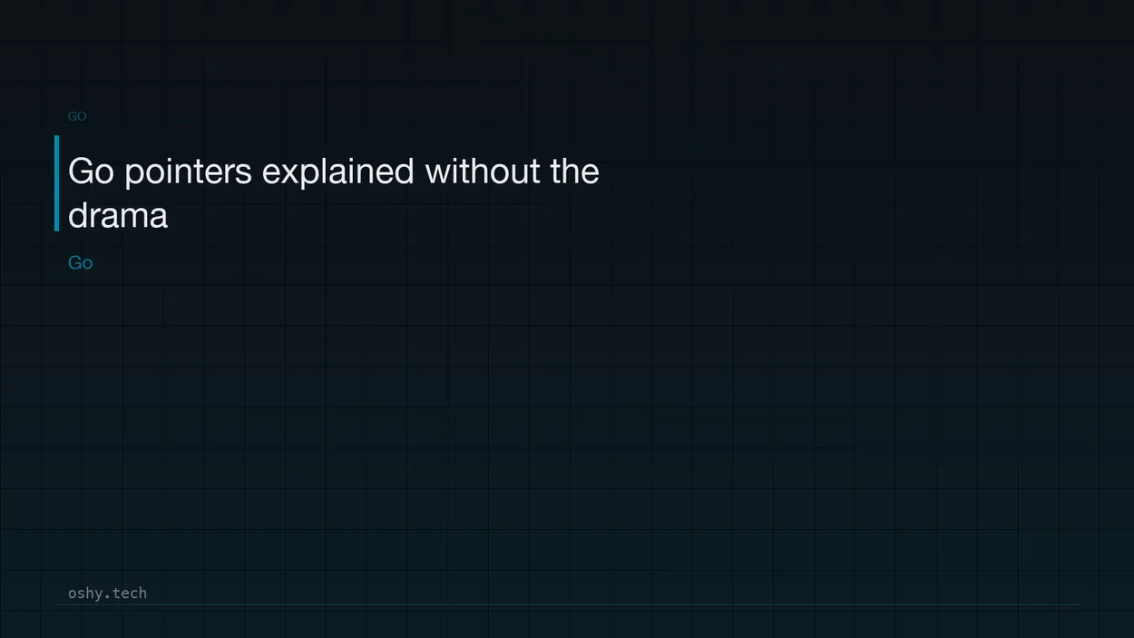 Cover for Go pointers explained without the drama