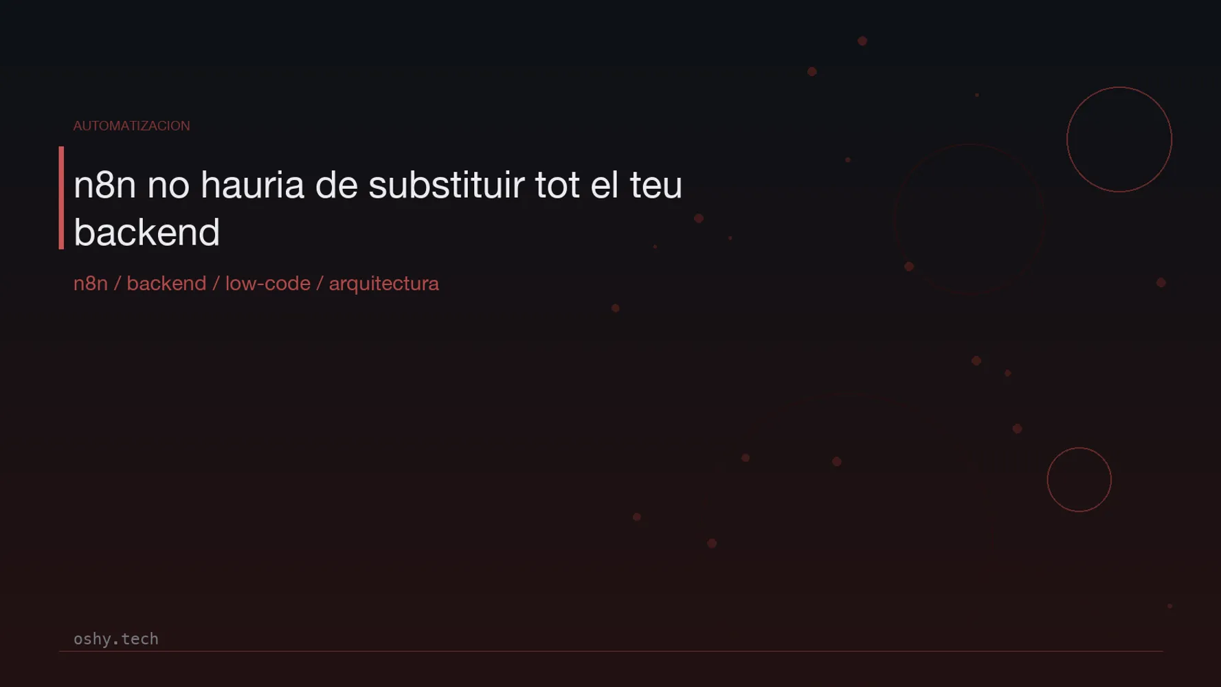 Cover for n8n no hauria de substituir tot el teu backend