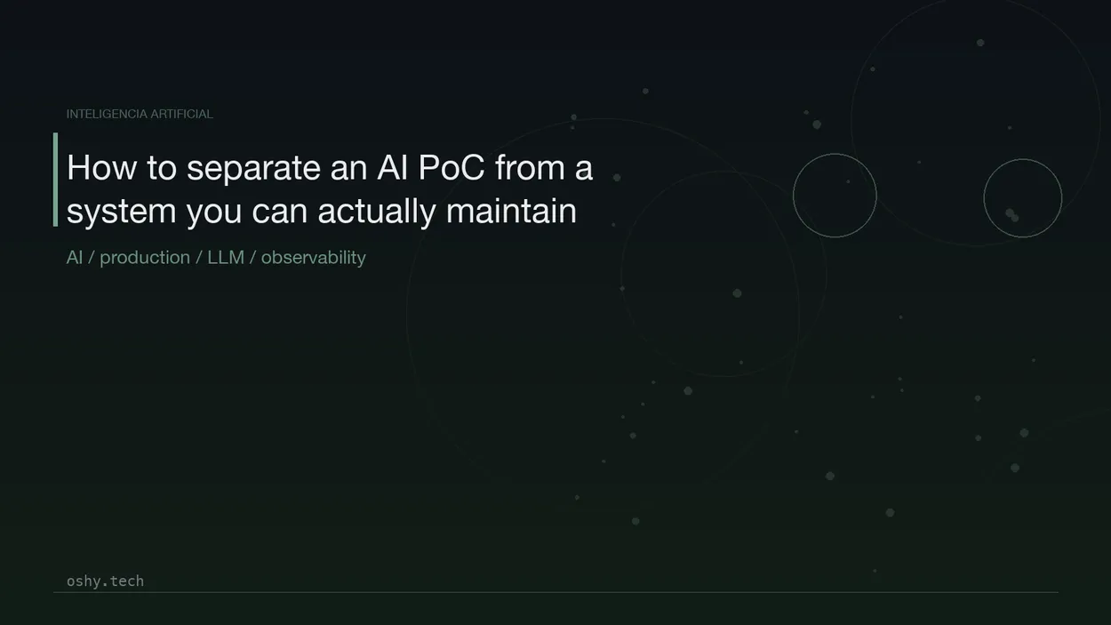 Cover for How to separate an AI PoC from a system you can actually maintain