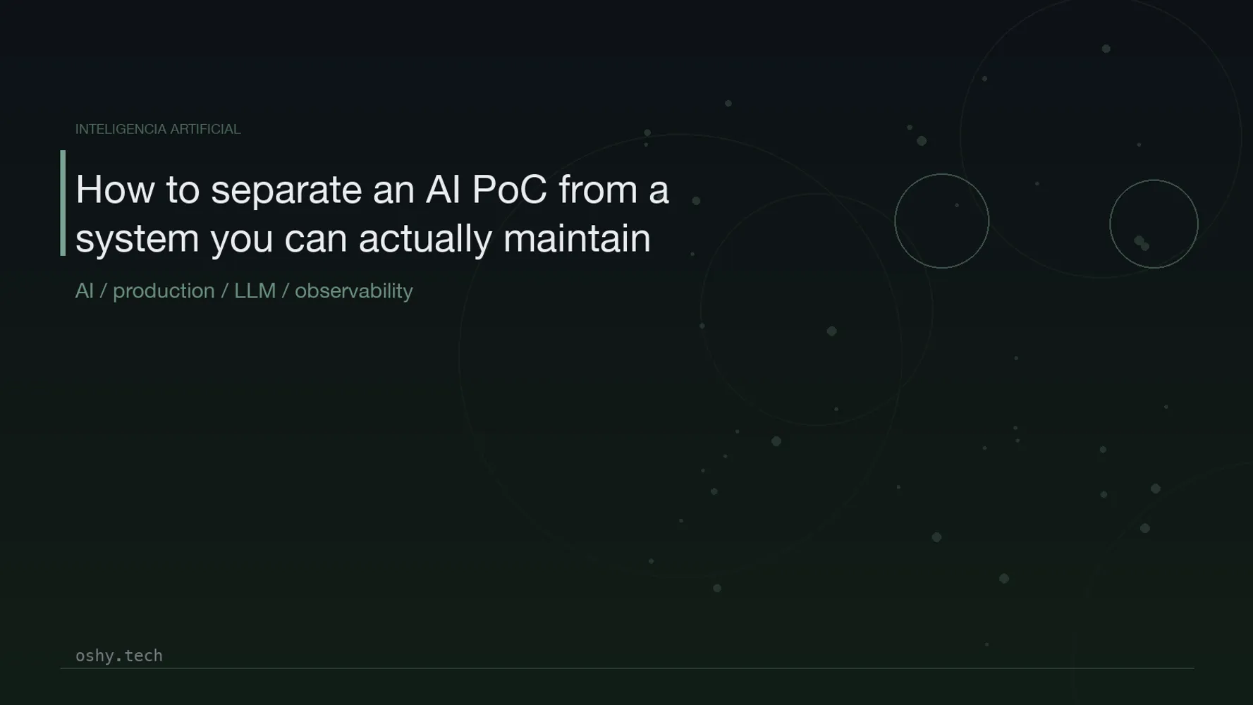 Cover for How to separate an AI PoC from a system you can actually maintain