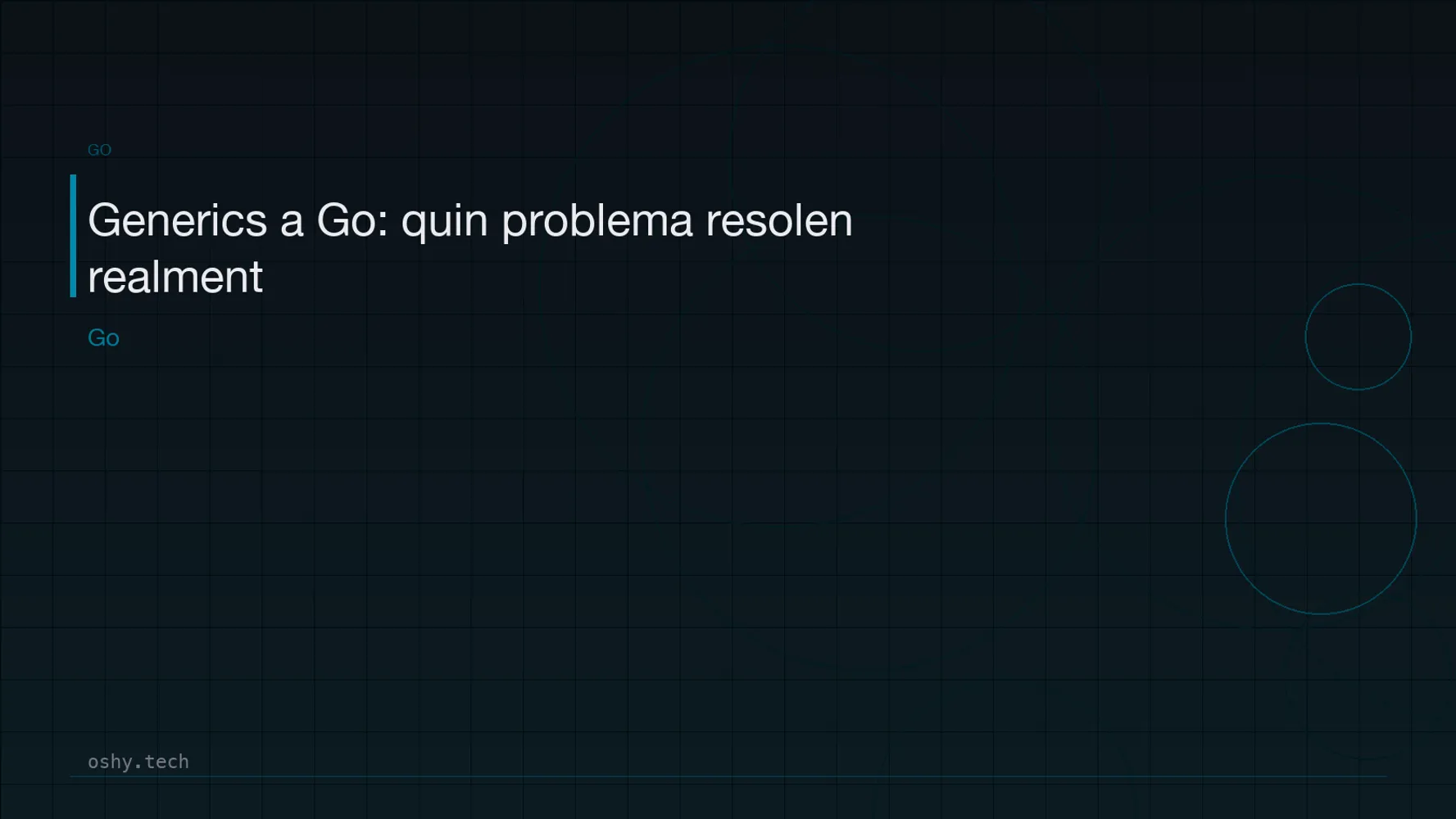 Cover for Generics a Go: quin problema resolen realment