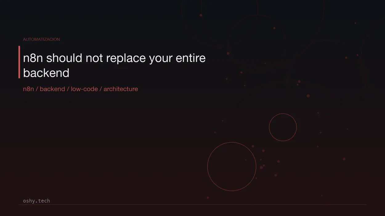 Cover for n8n should not replace your entire backend