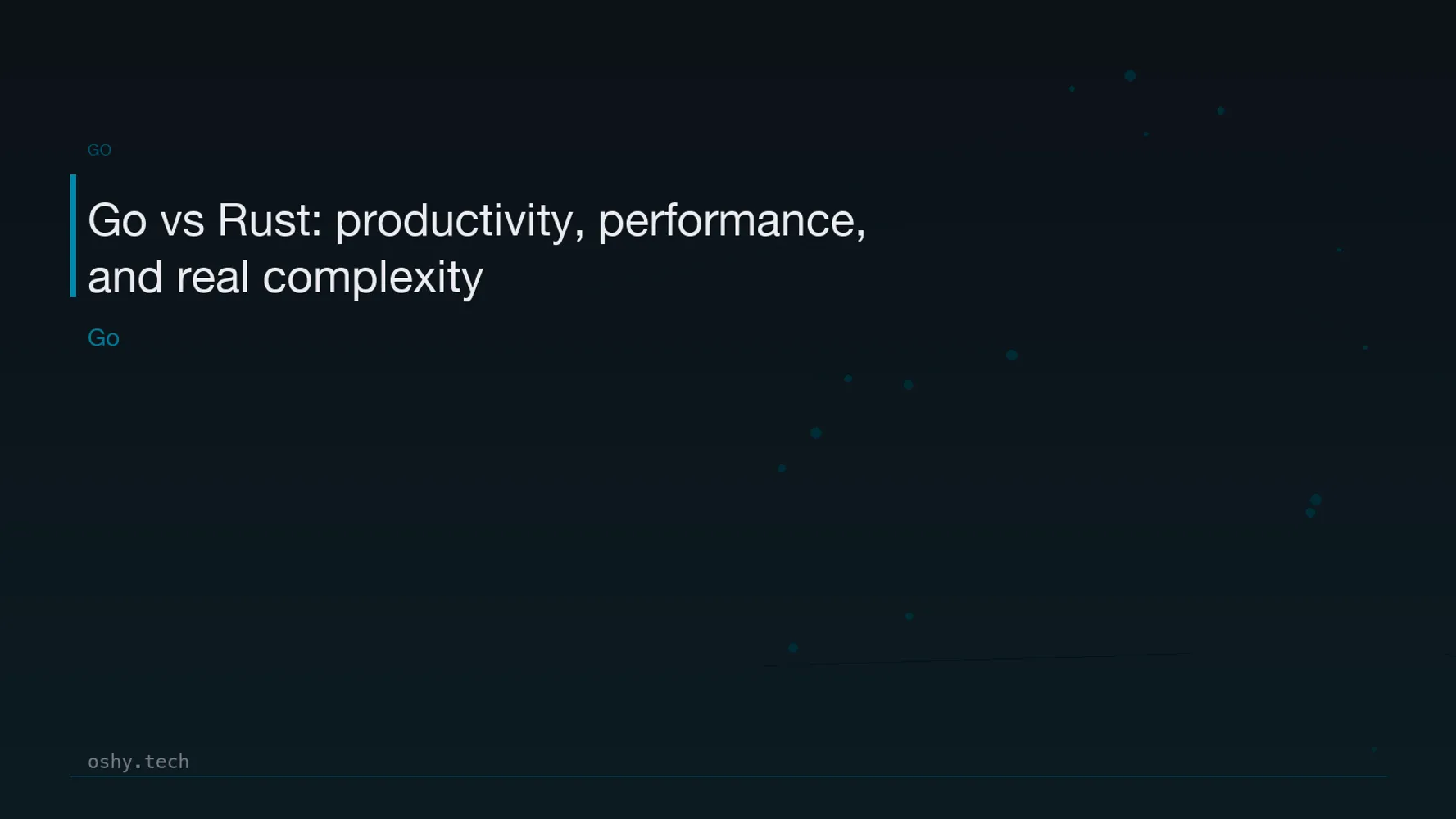 Cover for Go vs Rust: productivity, performance, and real complexity