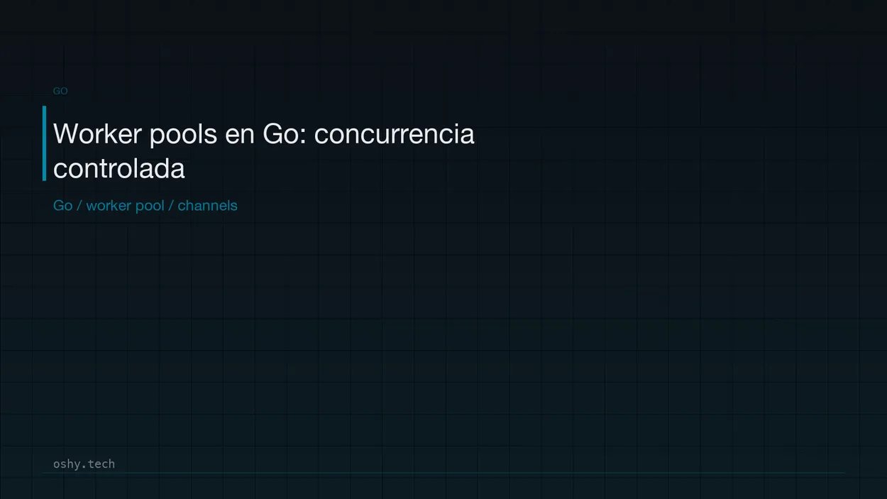 Cover for Worker pools en Go: procesar tareas concurrentes de forma controlada
