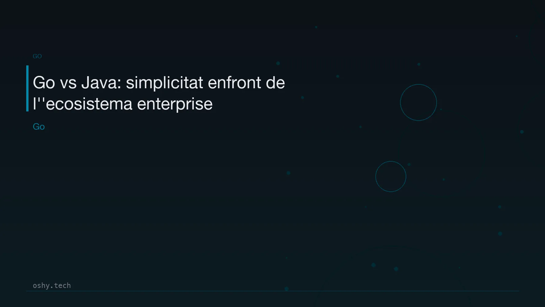 Cover for Go vs Java: simplicitat enfront de l''ecosistema enterprise
